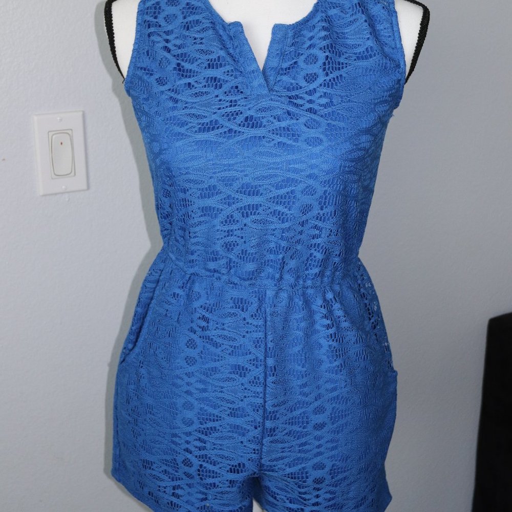 Blue Lace Xhilaration Romper
